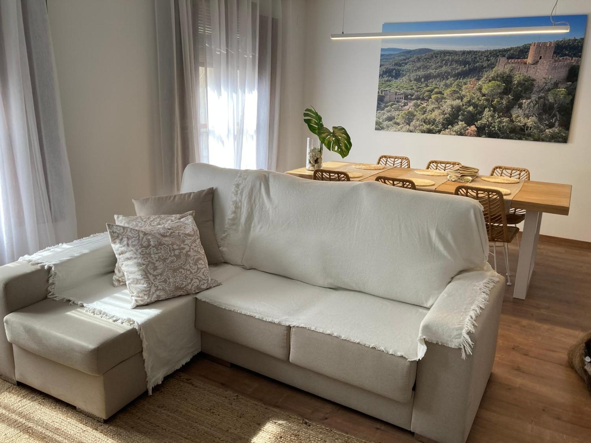 Apartamento Centrico, Climatizado Y Totalmente Equipado De 3 Habitaciones Para 6-7 Personas Santa Coloma De Farners Buitenkant foto